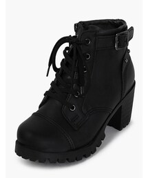 ベルト&スタッズ装飾ウォーカーシューズ(ブーティ)