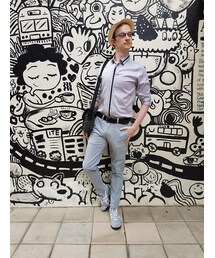 Frank Williams | Contrast Strip Long Sleeve Shirt(シャツ/ブラウス)