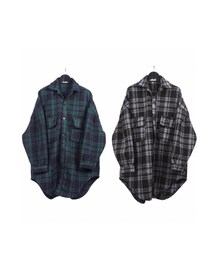 huckmii | oversize shirt coat(ダウンジャケット/コート)