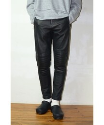 UNUSED | UNUSED (アンユーズド) COW LEATHER PANT [BLACK](その他パンツ)