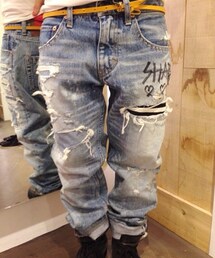 RNA SWEAT | ★ボーダーリペアルーズストレート★(デニムパンツ)