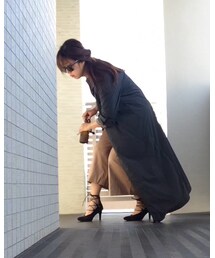 スレートグリーン超ロング丈 | ステンカラーコート