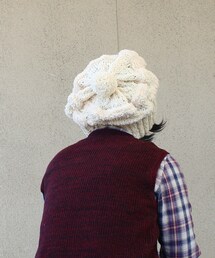 ポンポン付きゆるニット帽 | ニットキャップ/ビーニー