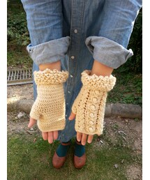 ちよこ手編みハンドウォーマー | 手袋