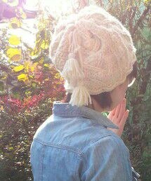 ちよこ手編みニット帽 | ニットキャップ/ビーニー