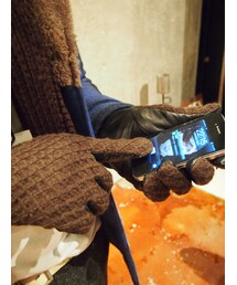 Battalion LEATHER×KNIT SP GLOVE OLIVE(手袋)