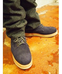 HTC | HTC SANTA ROSA POSTMAN BOOT 'DIXON'-SUEDE NAVY(ブーツ)