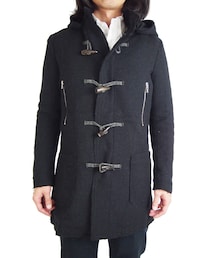 junhashimoto | junhashimoto BLACKET DUFFLE COAT BLACK(その他アウター)