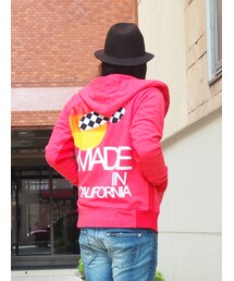 ROLLAND BERRY | Rolland Berry+rF Zip Up Hoodie 'Made in California' Red(パーカー)