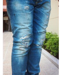 JOHN'S CLOTHING | LEE×JOHN'S TIGHT STRAIGHT MID SHADE CLASH REMAKE(デニムパンツ)
