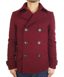 AKM | AKM tight pea coat BURGUNDY(ピーコート)