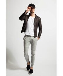 wjk | heavy jersey biker rib pt top gray(その他パンツ)