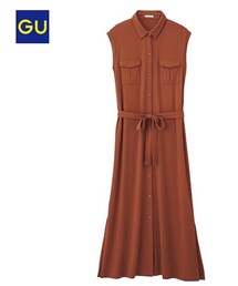 GU | シャツマキシワンピース(ワンピース)