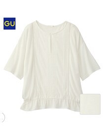 GU | ペザントブラウス 5分袖(シャツ/ブラウス)