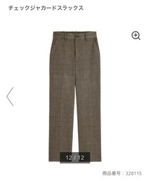 GU | チェックジャカードスラックス　1490円(パンツ)