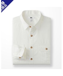 UNIQLO | エクストラファインコットンツイルワークシャツ（長袖）+E(シャツ/ブラウス)