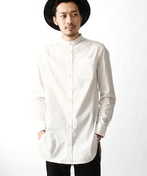 ZIP FIVE | バンドカラーロング丈シャツ(シャツ/ブラウス)