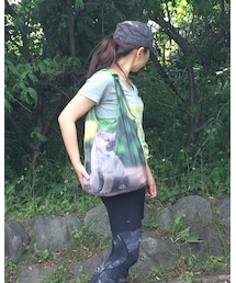 ROOTOTE | 外側のベルトはそのまま、肩のベルトとして使えます(エコバッグ/サブバッグ)