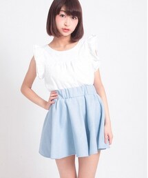 evelyn | 刺繍フリルTP(Tシャツ/カットソー)