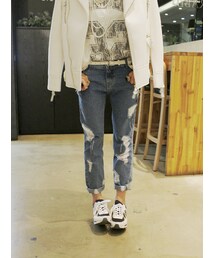 ダメージデニムパンツ(デニムパンツ)