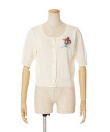 F i.n.t | チューリップリボン刺繍ニットカーディガン/F i.n.t(カーディガン/ボレロ)