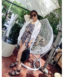 複古 絲滑吊帶 連體褲 (つなぎ/オールインワン)