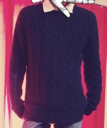 GU | ニット ネイビー(ニット/セーター)