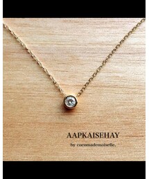 no brand | CZダイヤ一粒華奢ネックレス(ネックレス)