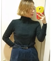 GU | リブタートルネックニット(ニット/セーター)