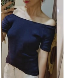 UNIQLO | オフショルトップス(Tシャツ/カットソー)