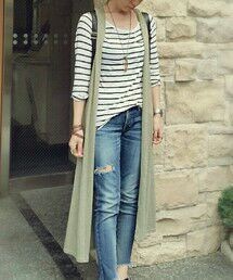 H&M | ロングジレ(ベスト)