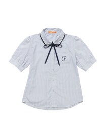 F i.n.t | ストライプ配色リボン半袖シャツ(シャツ/ブラウス)