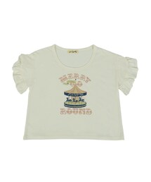 F i.n.t | メリーゴーランドプリントフリル付き半袖T(Tシャツ/カットソー)