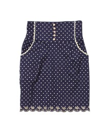 F i.n.t | 裾カットワーク刺繍ドットタイトスカート(スカート)