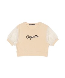 F i.n.t | リボンロゴ刺繍ミニ裏毛半袖プルオーバー(スウェット)