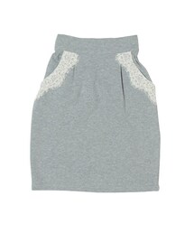 F i.n.t | レース使いミニ裏毛タイトスカート(スカート)