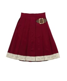 F i.n.t | アンティークバックル使いプリーツスカート/an another angelus(スカート)