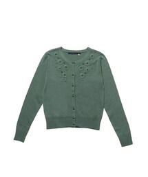 F i.n.t | 同色フラワー刺繍アクリルコットン長袖ニットカーディガン/an3 limited(カーディガン/ボレロ)