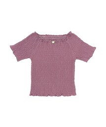 F i.n.t | ローズモチーフ付きシャーリングパフT/an another angelus(Tシャツ/カットソー)
