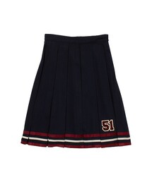 F i.n.t | ナンバーワッペン付きラインボックスプリーツスカート/F i.n.t Cherry(スカート)