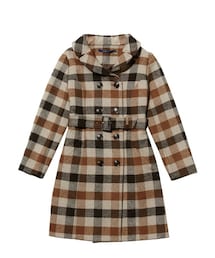 チェックダブル釦ロングコート/an another angelus limited(カバーオール)