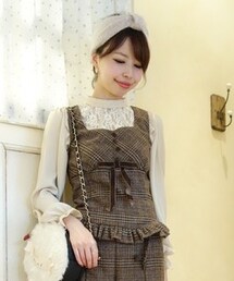 an another angelus | ヨークレースandテープ使い長袖プルオーバーブラウス(シャツ/ブラウス)