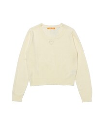 F i.n.t | ハートカットワークカシミアタッチ起毛長袖ニットプルオーバー/F i.n.t(ニット/セーター)