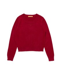 ハートカットワークカシミアタッチ起毛長袖ニットプルオーバー/F i.n.t(ニット/セーター)