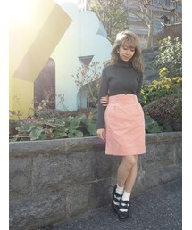 F i.n.t | バックレースアップコーデュロイタイトスカート/F&A(スカート)