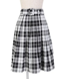 an another angelus | ベルト付きチェックタックスカート/F&A(スカート)