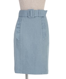 F i.n.t | フリル使いデニムタイトスカート/F&A(スカート)