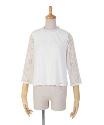 an another angelus | スタンドカラー総レースプルオーバーブラウス/an another angelus limited(シャツ/ブラウス)