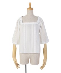 an another angelus | ピンタックレース使いオフショルブラウス/F&A(シャツ/ブラウス)