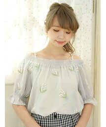 an another angelus | スズラン刺繍オフショルブラウス/an another angelus(シャツ/ブラウス)
